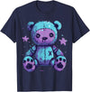 Goth Pastel Cute Creepy Co. Goth Pastel Cute Creepy Kawaii Teddy Bear Voodoo Doll T-Shirt - Navy Blue