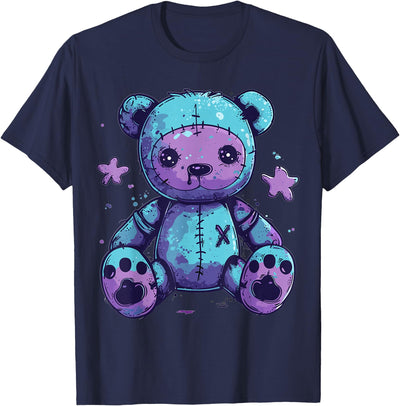 Goth Pastel Cute Creepy Kawaii Teddy Bear Voodoo Doll T-Shirt