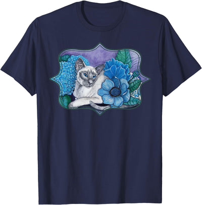 EverIris Art Tees Blue Point Siamese Cat T-Shirt