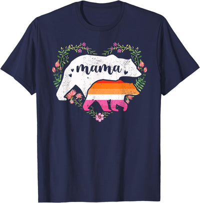 LGBTQ Mama Bear Lesbian Pride Equal Rights Rainbow T-Shirt