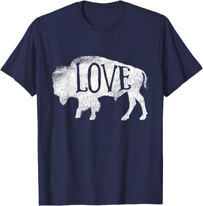 Cow American Vintage Buffalo Silhouette Love Bison T-Shirt