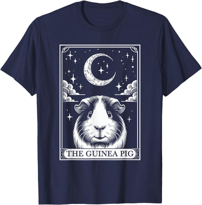 Tarot Card Vintage Crescent Moon Guinea Pig Mom Pet Lovers T-Shirt