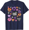 Catumet Halloween Spooky Candy Heart Design for Halloween T-Shirt - Navy Blue