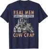 Farmer Apparel Real Men Smell Like Diesel And Cow Crap T-Shirt - Navy Blue