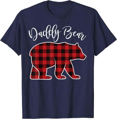 Daddy Dad Bear Pajama Red Buffalo Xmas Family Christmas T-Shirt