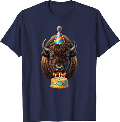 Cow Birthday Party Bison Buffalo Birthday T-Shirt