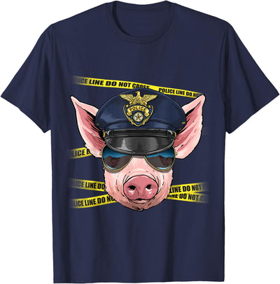 Pig Police Farmer Pig Farm Animal Lover T-Shirt