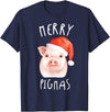 Guinea Pig Christmas T-Shirt Christmas Pig T-Shirt Kids Gift Merry Pigmas T-Shirt - Navy Blue