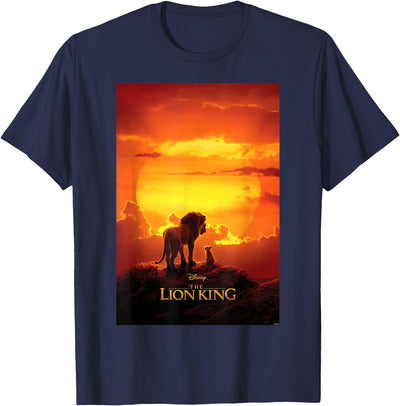 The Lion King Live Action Mufasa Simba Sunset Poster T-Shirt