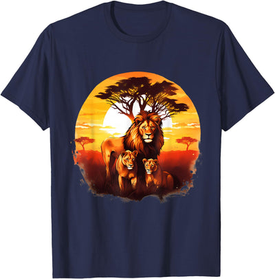 Lion Wildlife Safari Tiger African Animal Lovers Savanna T-Shirt