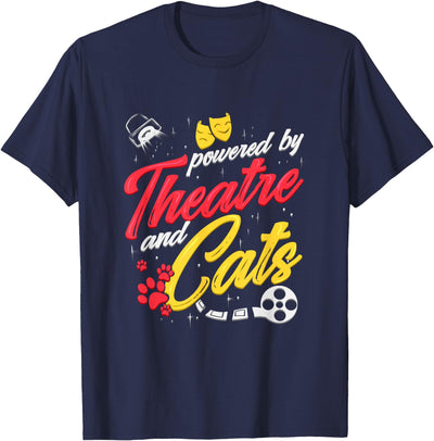 Funny Theater Broadway Designs Co Theatre Cat Theater Broadway Musical Actor Kitty T-Shirt