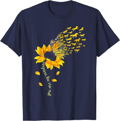 Funny Horses Sunflower Lover You are My Sunshine Horse Sunflower Funny Horses Lover T-Shirt