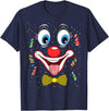 Clown Costume Carnival Halloween Birthday Party Carnival Clown Face Circus Costume Kids Men Women Carnivals T-Shirt - Navy
