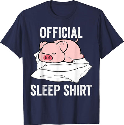 Official Sleep Sleeping Cute Pig Piggy Farmer T-Shirt