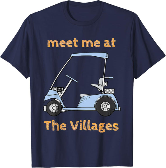 The Villages Florida Retirement Community Funny T-shirt T-Shirt - Navy Blue