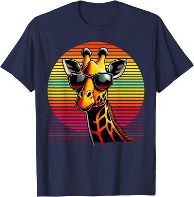 Giraffe Animal Vintage Sunglasses Giraffe T-Shirt