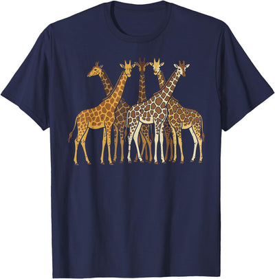 Safari Giraffes Herd Wildlife African Jungle Men Women Kids T-Shirt