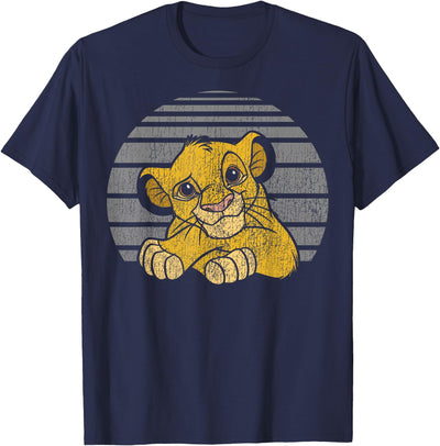 Lion King Young Simba Distressed Stripes T-Shirt