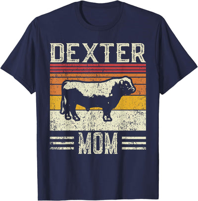 Farmer Best Cow Mom Women Vintage Cattle Dexter T-Shirt