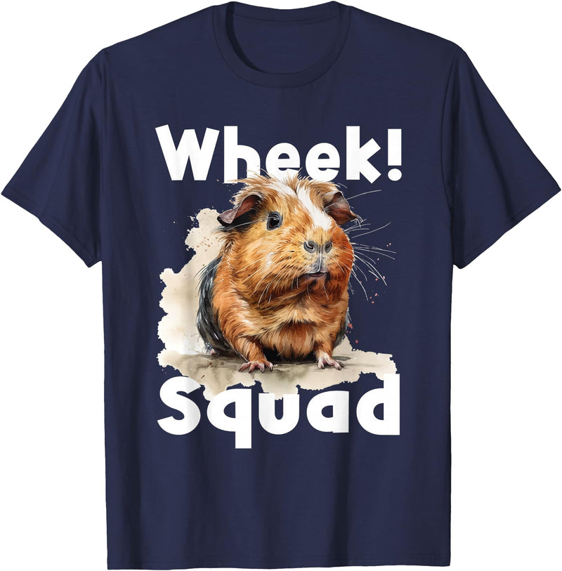 Funny Guinea Pig Shirts Wheek Squad - Guinea Pig Owner Pet Animal Lover Veterinarian T-Shirt - Navy Blue
