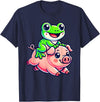 Cute Frog Pig Apparel Kawaii Frog Pig T-Shirt - Navy Blue