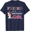 Cow Birthday Cow Lover Gifts For Family Men Woman Friend of The Birthday Girl Farm Cow Friend Matching Family T-Shirt - Navy