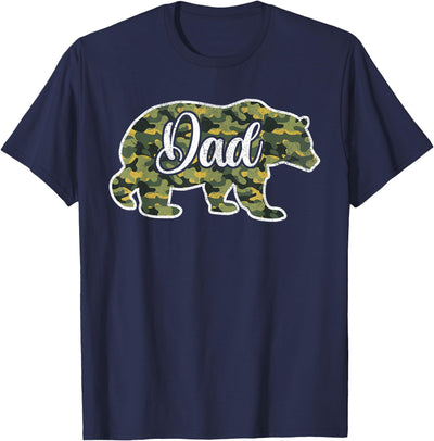 Men’s Bear Hunter Dad Camouflage , Father Hunting Camo T-Shirt