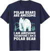 Polar Bear Gift Polar Bear Accessories & Stuff Polar Bear Art For Men Women Kids Arctic Polar Bear Lover T-Shirt - Navy Blue