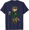 Teddy Bear Feeling Lucky St Patricks Women Men Cool Funny Teddy Bear Feeling Lucky Drinking St Patricks Day T-Shirt - Navy Blue