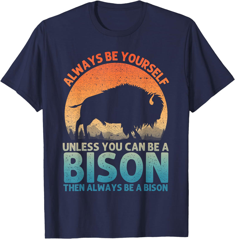 Bison Gift Bison Lover Accessories & Buffalo Stuff Cool Bison Design For Men Women Buffalo Animal Lovers Bison T-Shirt -