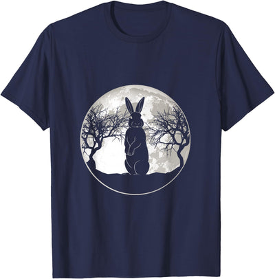 Bunny Silhouette Under Full Moon T-Shirt