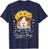 Cute Guinea Pig Lover Guinea Pig Lover Funny Just A Girl Who Loves Guinea Pigs T-Shirt - Navy Blue