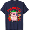 Just Pigs Please NYC Pigcasso Funny Pig Painter Painting Artist Art Lover Piggy T-Shirt - Navy Blue