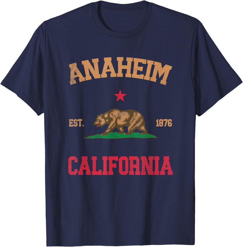 Anaheim California CA Designs Anaheim California T-Shirt - Navy Blue