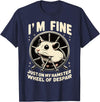 I’m fine, just on my hamster wheel of despair T-Shirt - Navy Blue