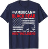 Funny Black Bear Hunting Gear Gifts For Men Hunter American Black Bear Hunting Legend USA Black Bear Hunting T-Shirt - Navy Blue
