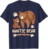 auntie bear tee shirt, aunt bear t-shirts womens Auntie bear tshirt, aunt bear t shirt for women T-Shirt - Navy Blue