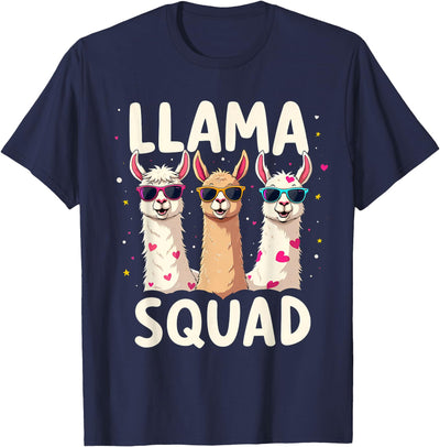 Funny Llama Alpaca Animal Lover Gifts Clothing Llama Squad T-Shirt