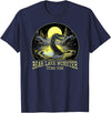 FunWearVm The Bear Lake Monster Cryptid Utah USA Cryptozoology T-Shirt - Navy Blue