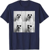 Arctic Polar Bear Face Photography Men Women Kids Cool Polar Bear With Sunglasses Funny Zoo Animal Selfie T-Shirt - Navy Blue