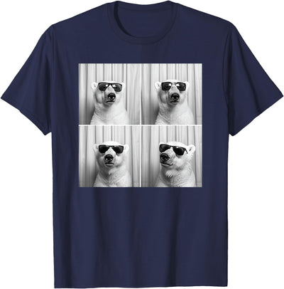 Cool Polar Bear With Sunglasses Funny Zoo Animal Selfie T-Shirt