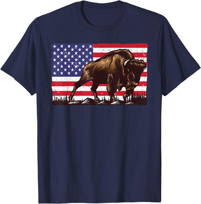 Cow Cute Bison Design Women Kids Buffalo Bison Lovers T-Shirt