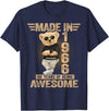 Vintage 60th Birthday 2026 Gifts Men Women 1966 60 Year Old Made in 1966 Teddy Bear 60th Birthday Men Women T-Shirt - Navy Blue