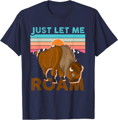 Cow Retro American Bison Wildlife Animal Buffalo T-Shirt