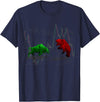 Stock Market Bulls vs Bears Graphic T-Shirt - Navy Blue