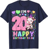 Cow Birthday Shirts By SSA.Co Farm Animal Cow Birthday Shirt | Girls 20th Birthday Cow T-Shirt - Navy Blue