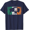 Buffalo - Saint Paddys Funny Ireland Flag Buffalo - Shamrock St. Patrick's Day Irish Flag T-Shirt - Navy Blue