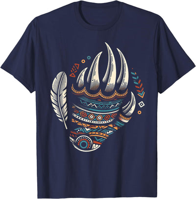 Native Heritage Month Proud Native American Bear Claws T-Shirt