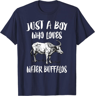 Cow Just a Boy Who Loves Water Buffaloes T-Shirt