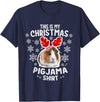 CUTE FAMILY GUINEAPIG CHRISTMAS FOR POTATO LOVER'S GUINEA PIG CHRISTMAS PAJAMA FOR WOMEN AND MEN T-Shirt - Navy Blue